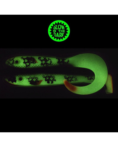 Віброхвіст Svartzonker McRubber The Glow Series 25+34cm 98+116g #Glow Crappie
