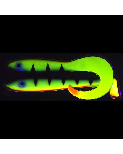 Віброхвіст Svartzonker McRubber The Glow Series 25+34cm 98+116g #Glow Fire Tiger