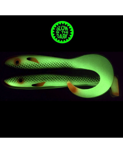 Віброхвіст Svartzonker McRubber The Glow Series 25+34cm 98+116g #Glow Shad