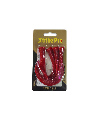 Набір хвостів Strike Pro Guppie Tail Spare EG-208T #Red Glitter