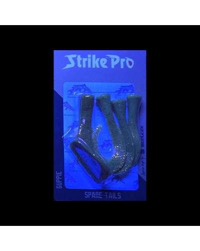Набір хвостів Strike Pro Guppie Jr. EG-208AT #Motor Oil Glitter