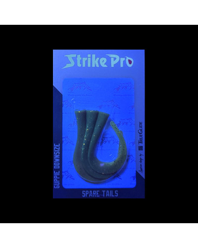 Набір хвостів Strike Pro Guppie Downsize EG-208BT #Motor Oil Glitter