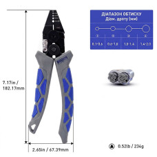 Кліщі обжимні для подвійних трубочок BOOMS Fishing CP4 Crimping Pliers with Cutter 18,2cm