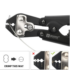 Кліщі обжимні для подвійних трубочок BOOMS Fishing XW42 Fishing Crimping Pliers 22,3cm