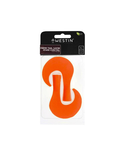 Набір змінних хвостів Westin Swim Tail 12cm Spare Curltail #Fluo Orange (2шт./уп.)