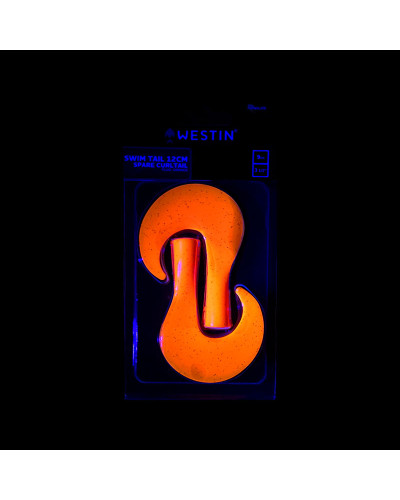 Набір змінних хвостів Westin Swim Tail 12cm Spare Curltail #Fluo Orange (2шт./уп.)