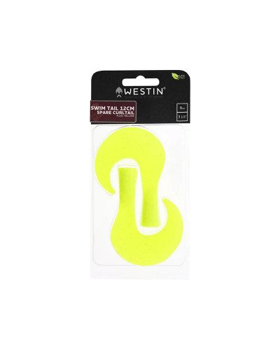 Набір змінних хвостів Westin Swim Tail 12cm Spare Curltail #Fluo Yellow (2шт./уп.)