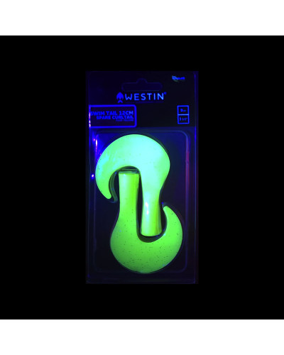 Набір змінних хвостів Westin Swim Tail 12cm Spare Curltail #Fluo Yellow (2шт./уп.)