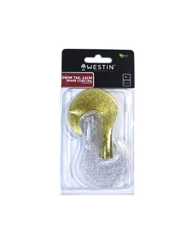 Набір змінних хвостів Westin Swim Tail 12cm Spare Curltail #Gold/Silver (2шт./уп.)