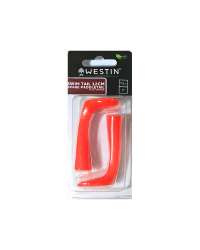 Набір змінних хвостів Westin Swim Tail 12cm Spare Paddletail #Fluo Orange (2шт./уп.)